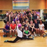 Lifetime Fitness members pose after the Master Class.